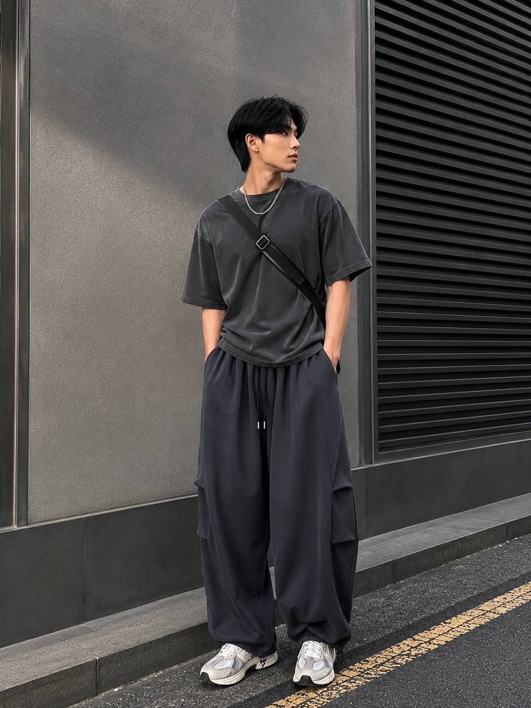 Graphite Cargo Balloon Trousers in Graphite