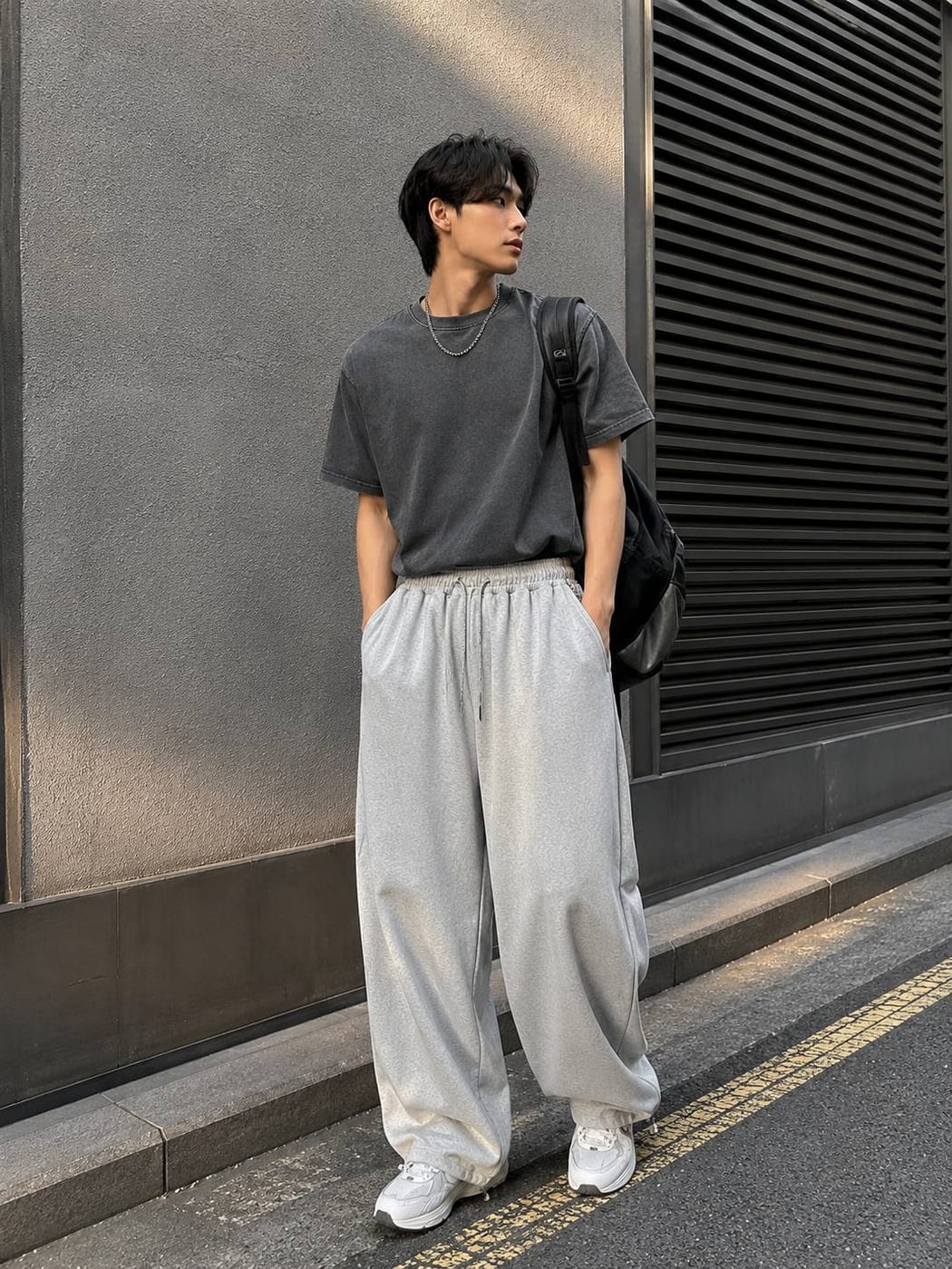 Mist Grey Balloon Trousers in Mist Grey