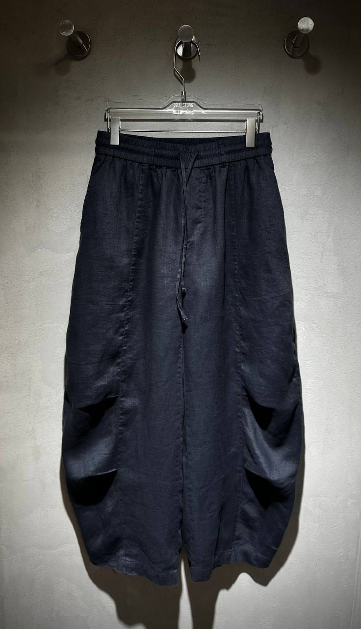 Navy Balloon Trousers in Navy